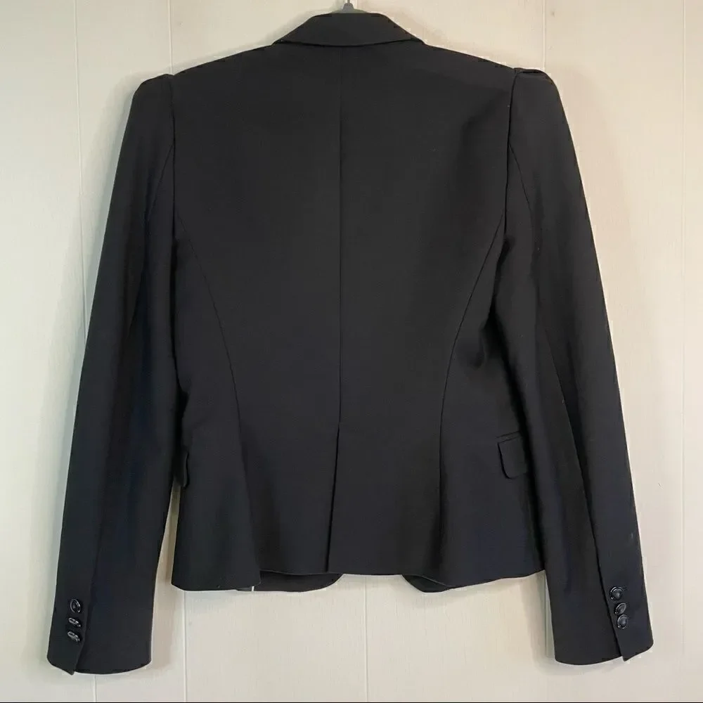 Zara Basic Puff Shoulder Blazer